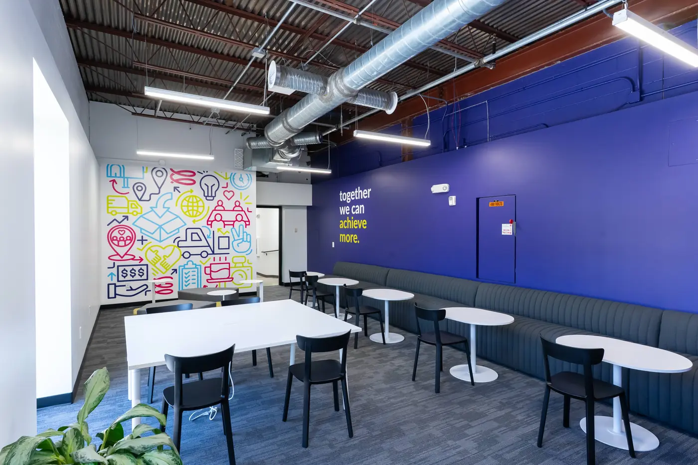 Third-floor common space at Elevator Des Moines