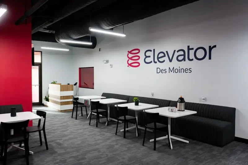 Common space at Elevator Des Moines