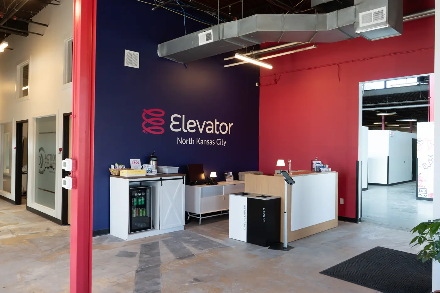 The front desk at Elevator North Kansas City